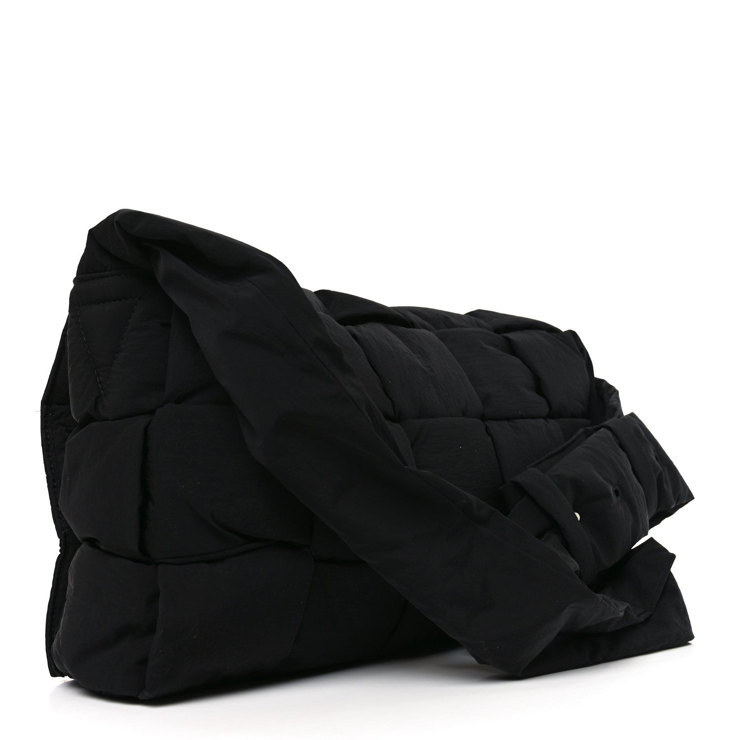 Bottega Veneta Nylon Intrecciato Padded Tech Maxi Cassette Bag Black 3 of 10