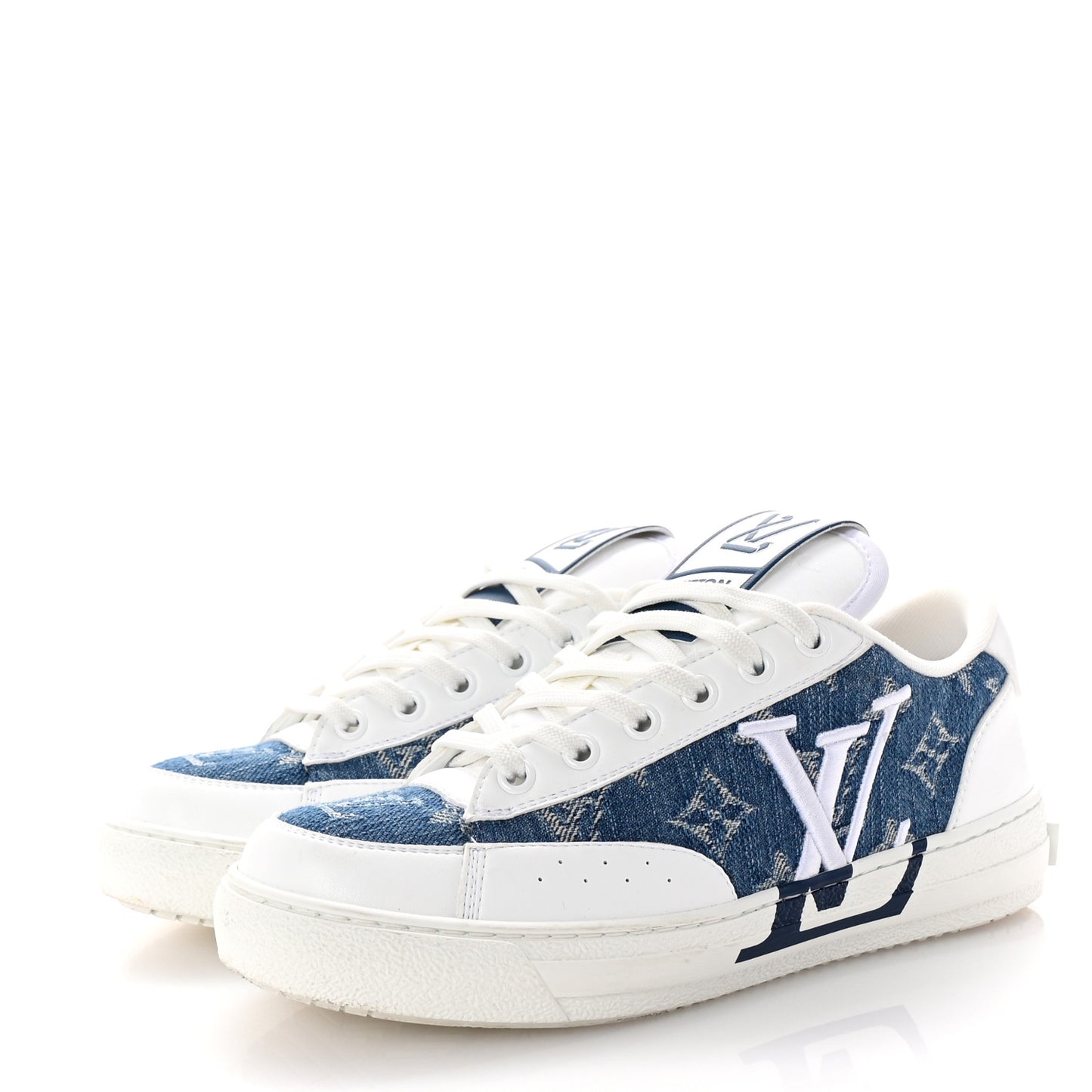 Denim Charlie Trainers 36 White Blue