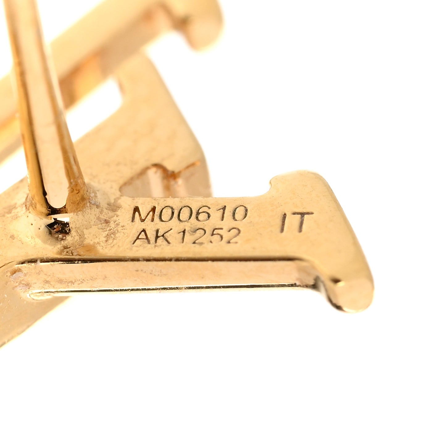 Metal LV Iconic Earrings Gold