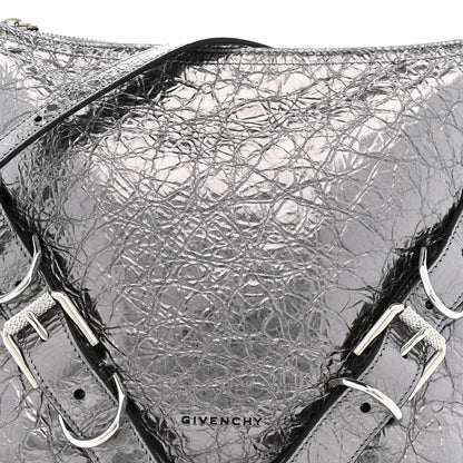 Givenchy Metallic Calfskin Small Voyou Bag Silver 8 of 10