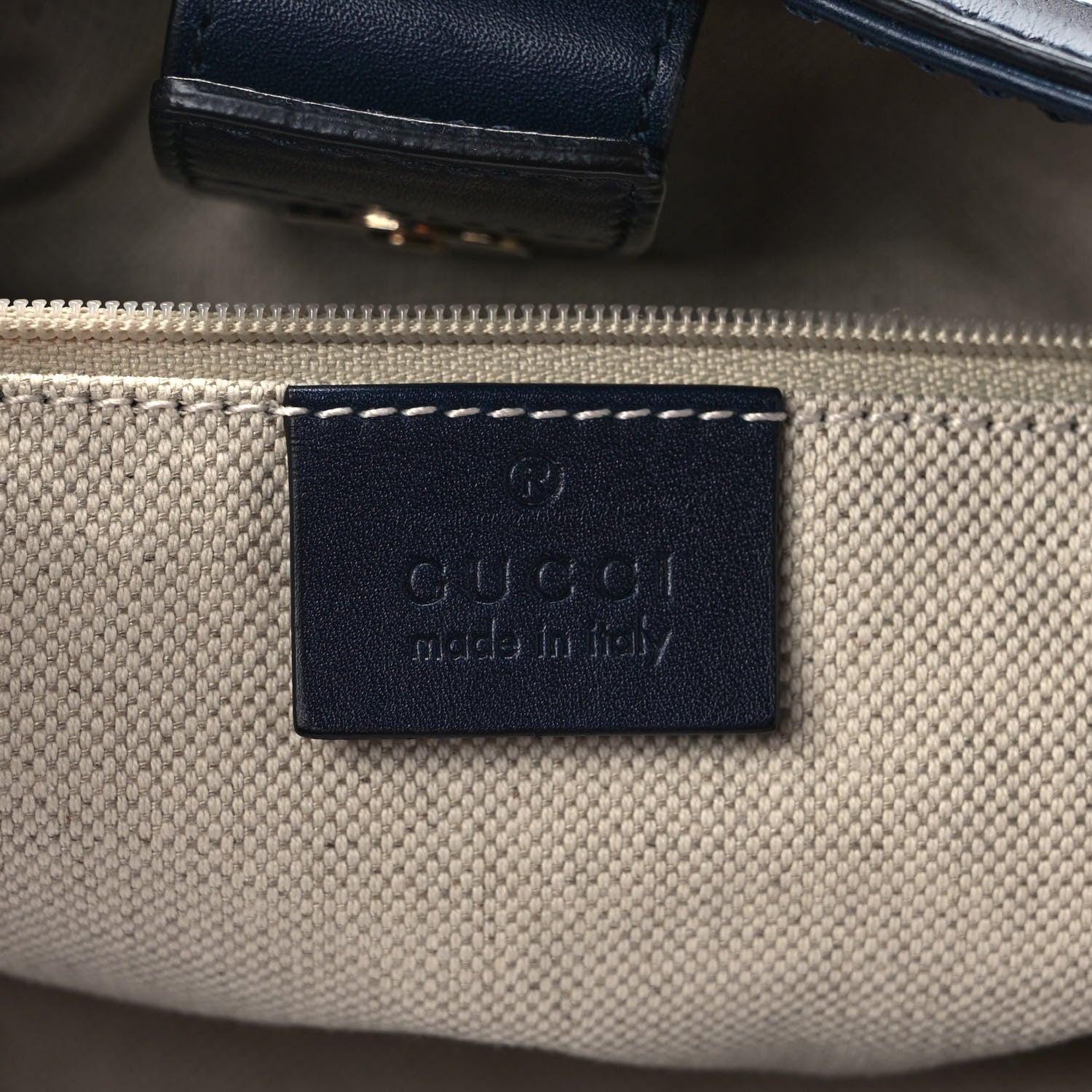 Gucci Monogram Calfskin Large Sukey Tote Beige Blue 6 of 11