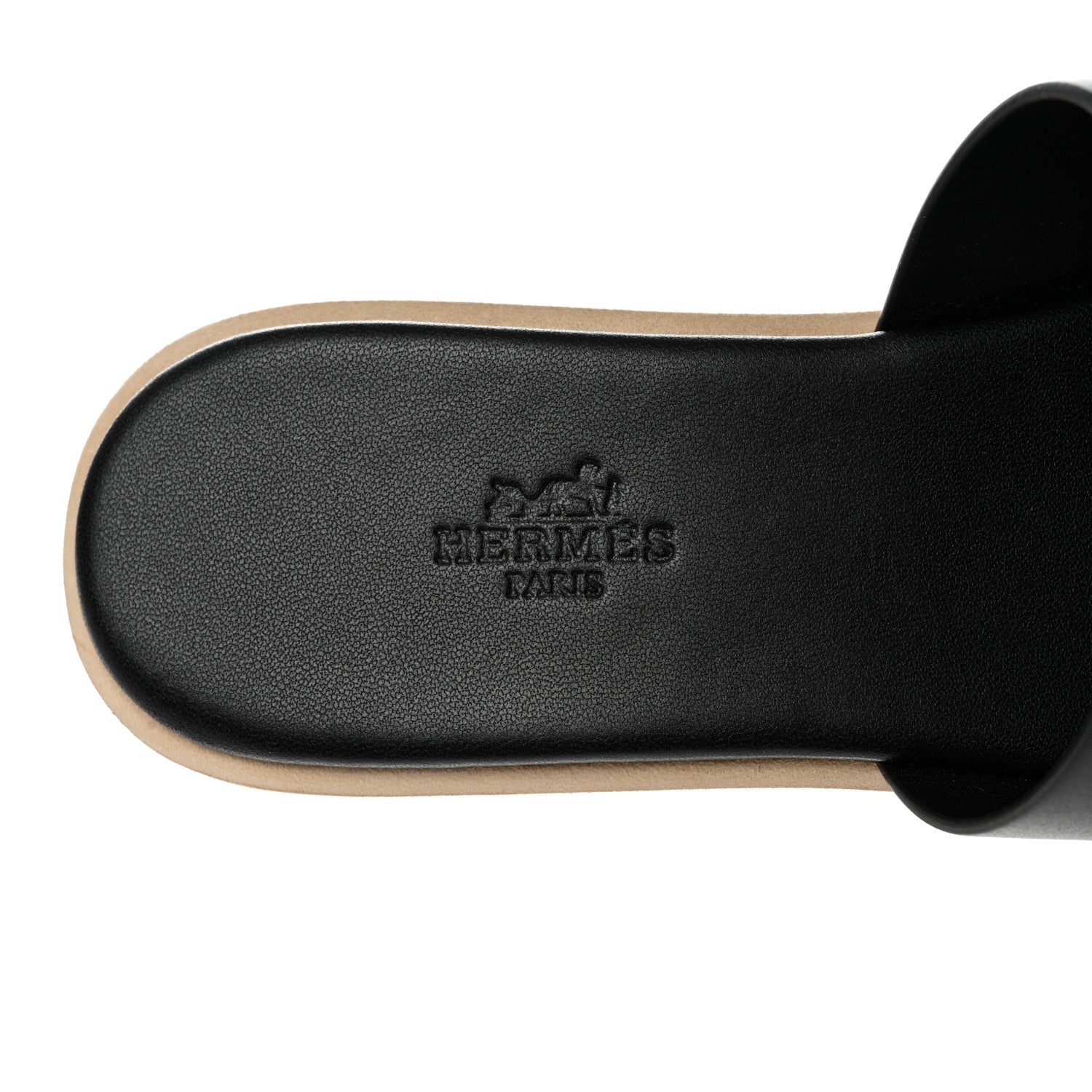 Hermes Calfskin Cork Eze 30 Sandals 37 Black 7 of 12