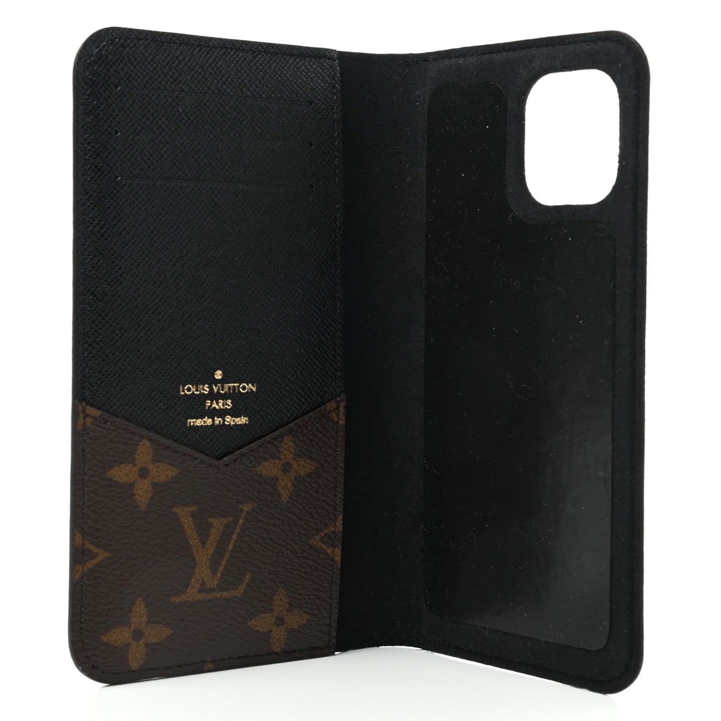 Monogram iPhone 11 Folio Case Black