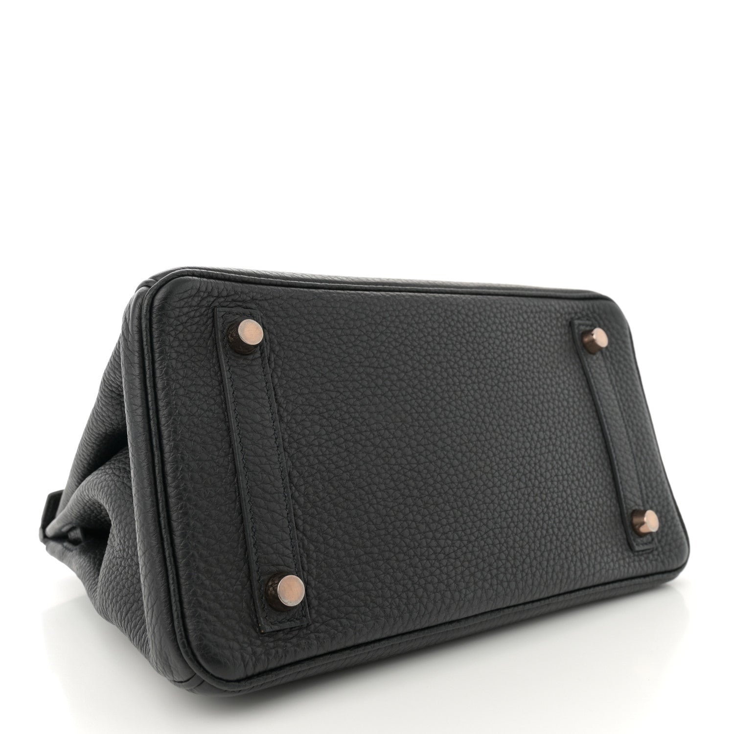 Hermes Taurillon Clemence Birkin 25 Etain Black 4 of 13