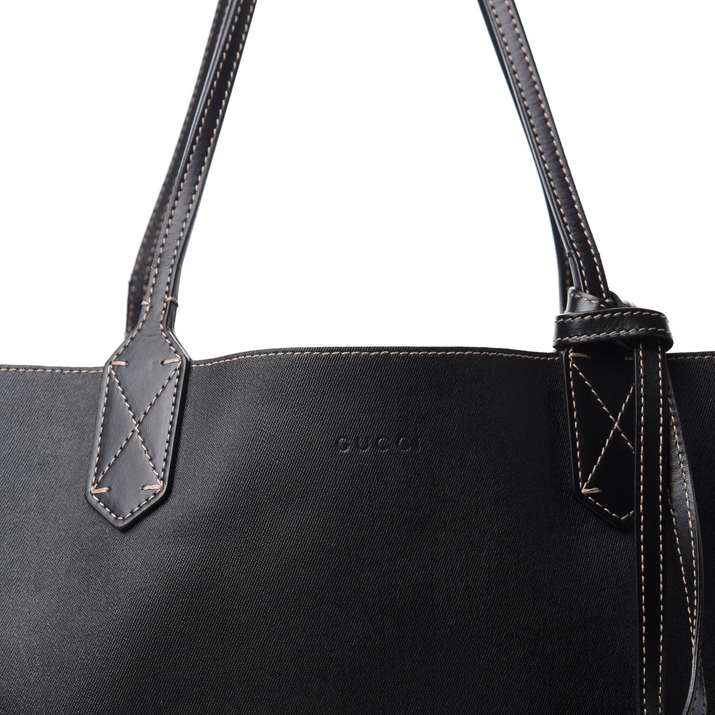Calfskin GG Supreme Monogram Medium Reversible Tote Black