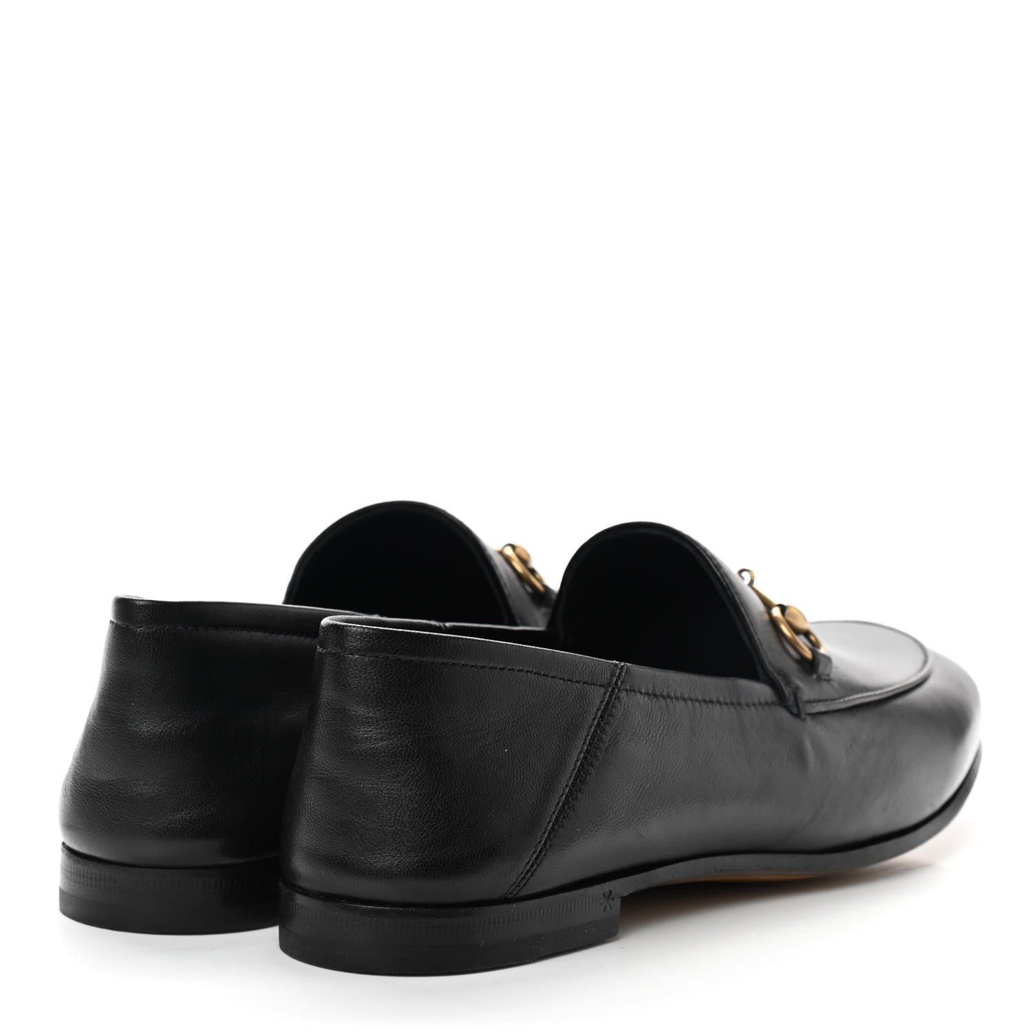 Gucci Lambskin Womens Brixton Horsebit Loafers 38.5 Black 4 of 9