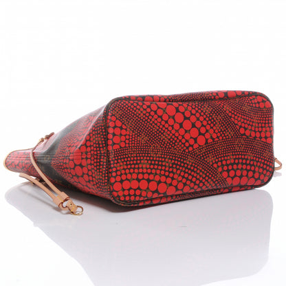 Louis Vuitton Monogram Kusama Waves Neverfull MM Red 4 of 7