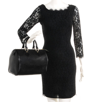 Louis Vuitton Epi Speedy 25 Black 2 of 7
