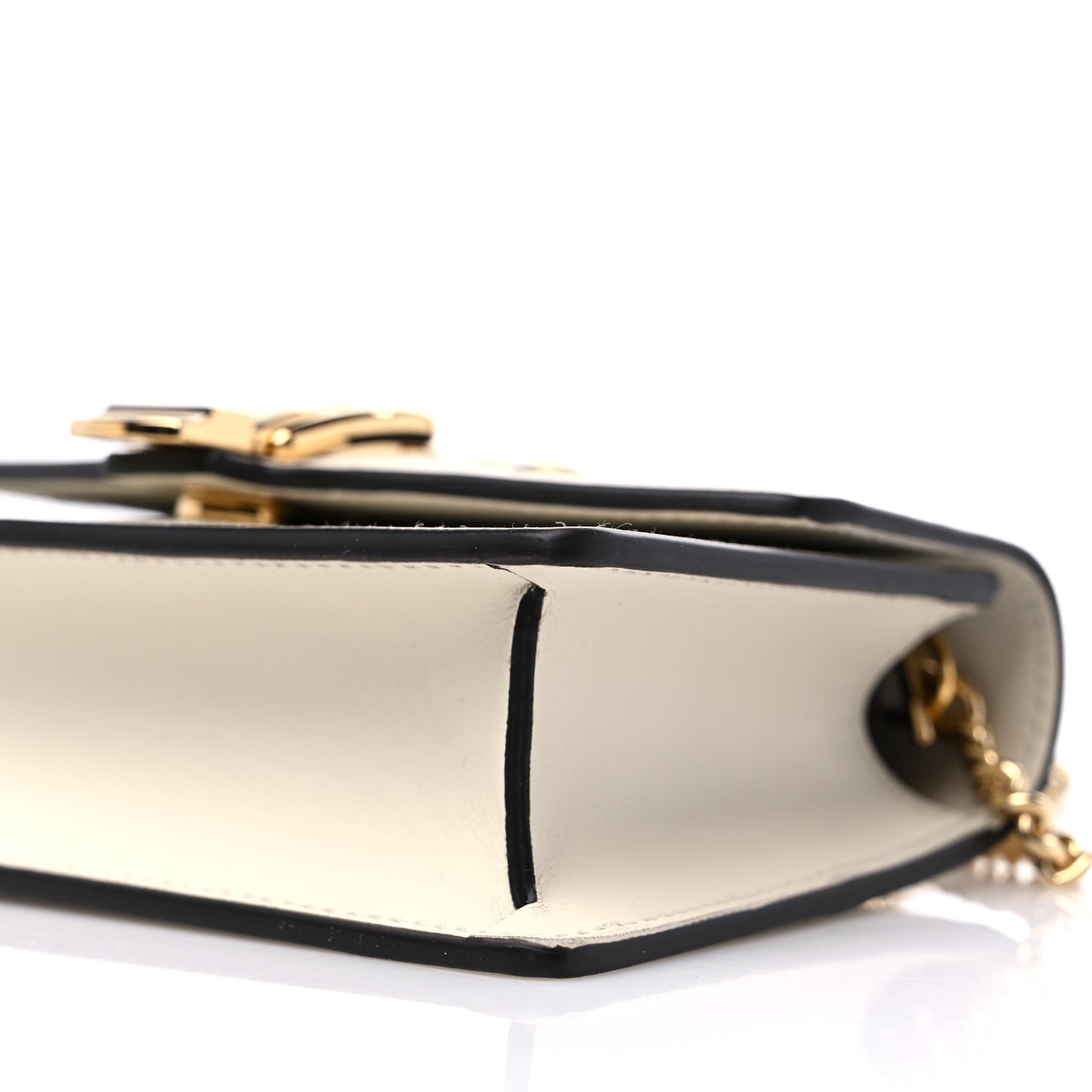Calfskin Super Mini Sylvie Chain Shoulder Bag White