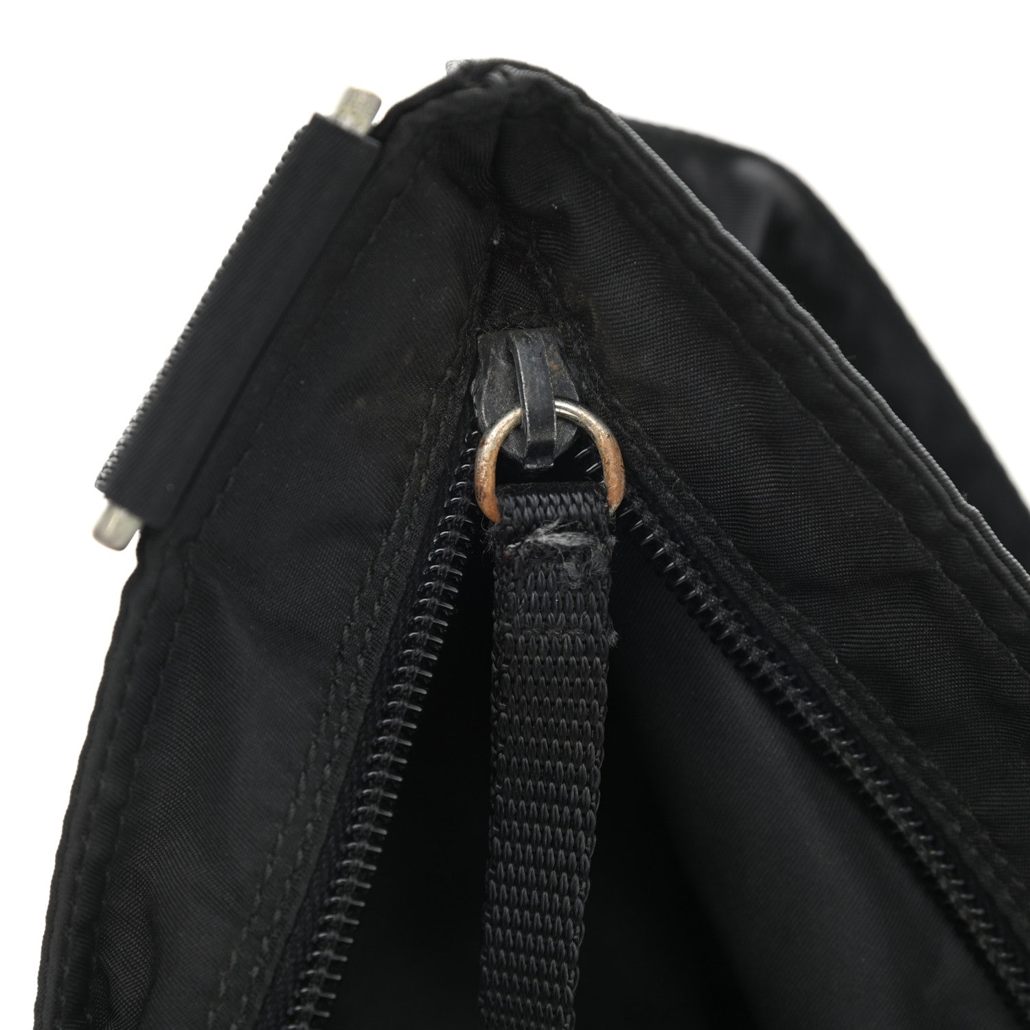 Prada Nylon Vela Flat Messenger Bag Black 11 of 11