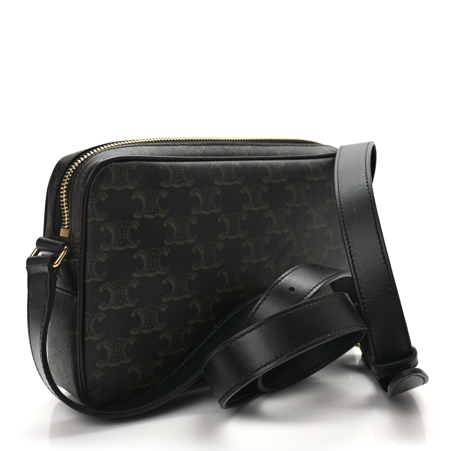 Triomphe Canvas Medium Messenger Bag Black