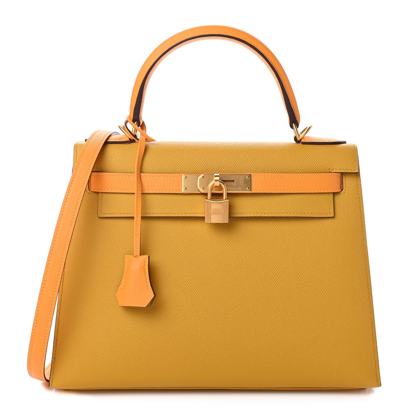 Epsom Horseshoe Kelly Sellier 28 Jaune Ambre Jaune D'Or