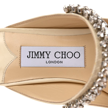 Jimmy Choo Patent Crystal Bing Mule Flats 35 Linen 6 of 7