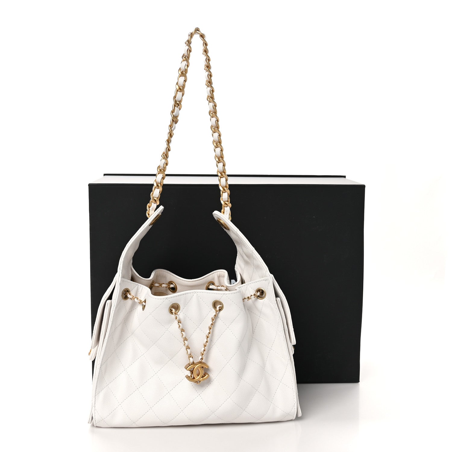 Chanel Caviar Quilted Small Chanel 25 Handbag White 11 of 11