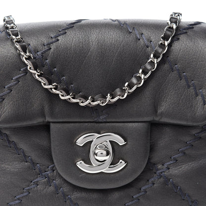 Chanel Metallic Lambskin Stitched New Mini Flap Grey 11 of 12