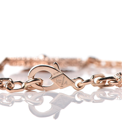 Van Cleef & Arpels 18K Rose Gold 5 Motifs Vintage Alhambra Bracelet 4 of 5