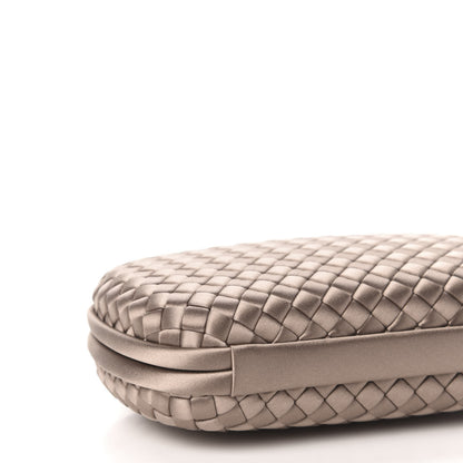 Bottega Veneta Satin Intrecciato Chain Knot Clutch Nude 7 of 9