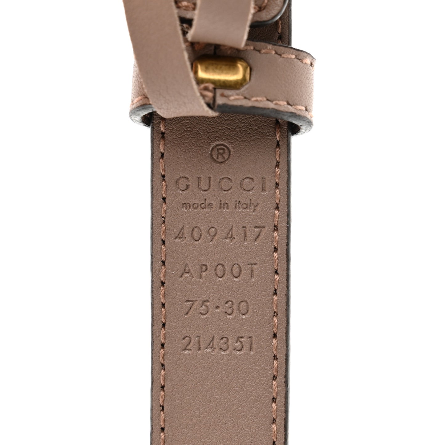 Calfskin Double G 20mm Belt 75 30 Porcelain Rose