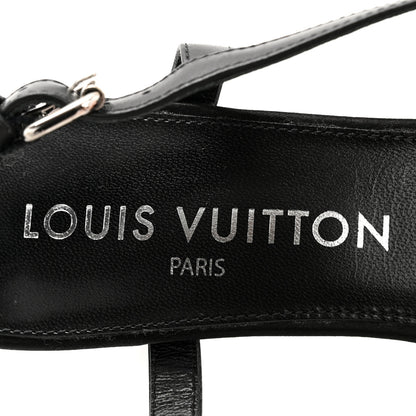 Louis Vuitton Satin Crystal Blossom Slingback Pump 36.5 Black 8 of 10