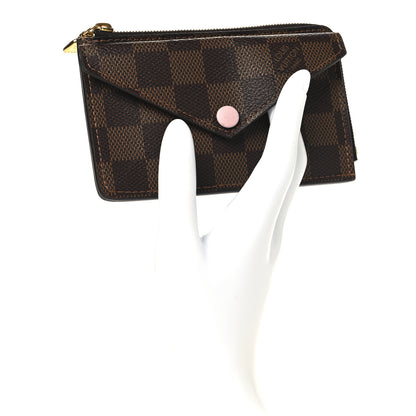 Louis Vuitton Damier Ebene Recto Verso Card Holder Rose Ballerine 2 of 7