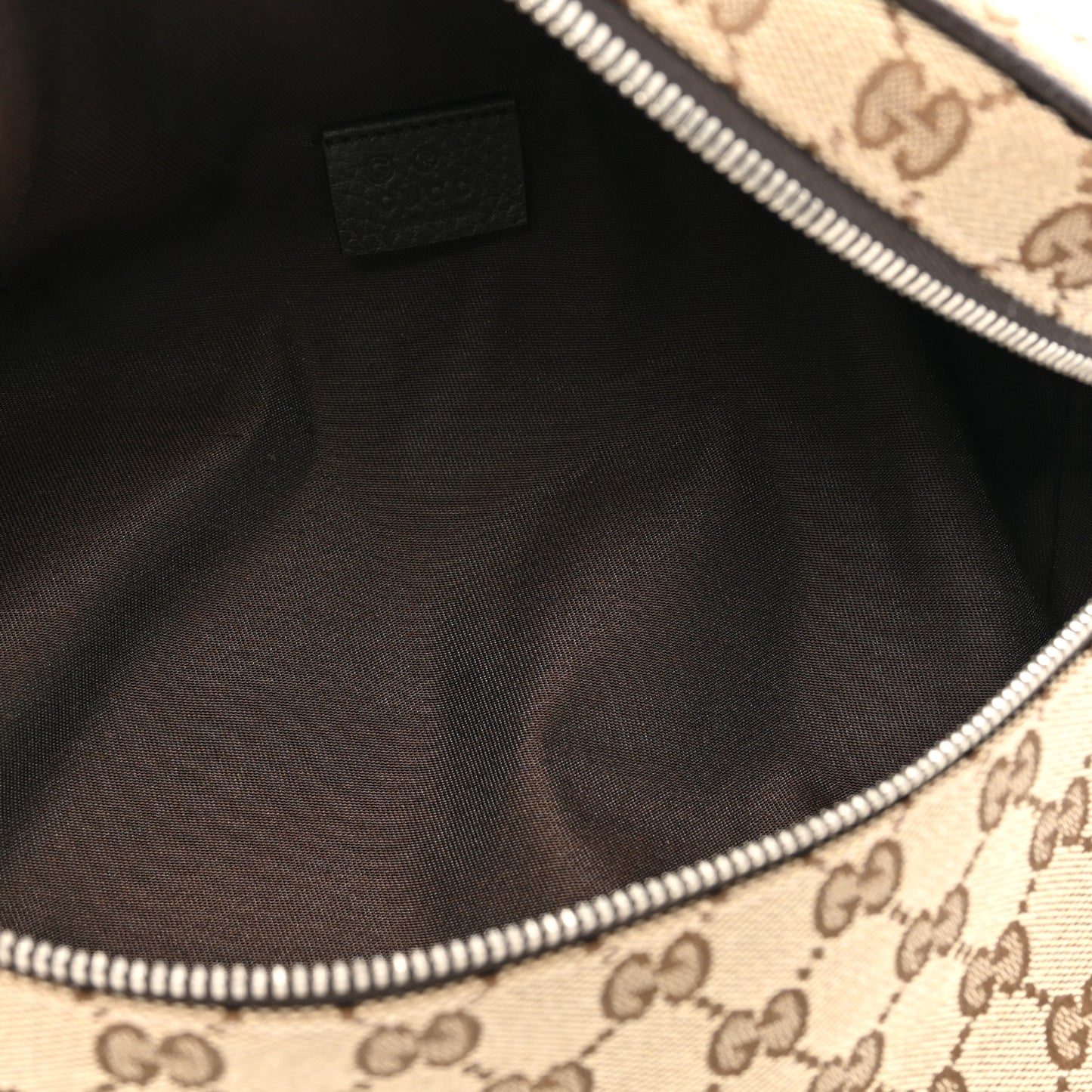 Monogram Dollar Calfskin Waist Pouch Beige Ebony Testa di Moro Marrone Scuro