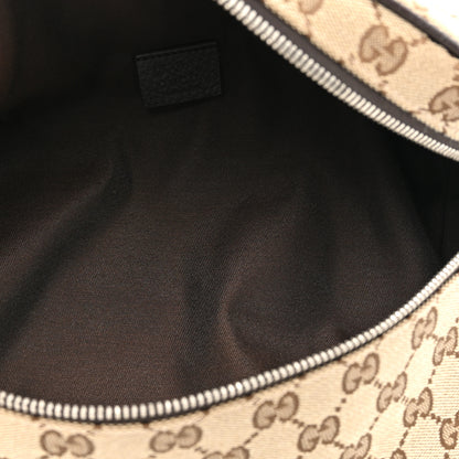 Gucci Monogram Dollar Calfskin Waist Pouch Beige Ebony Testa di Moro Marrone Scuro 5 of 10