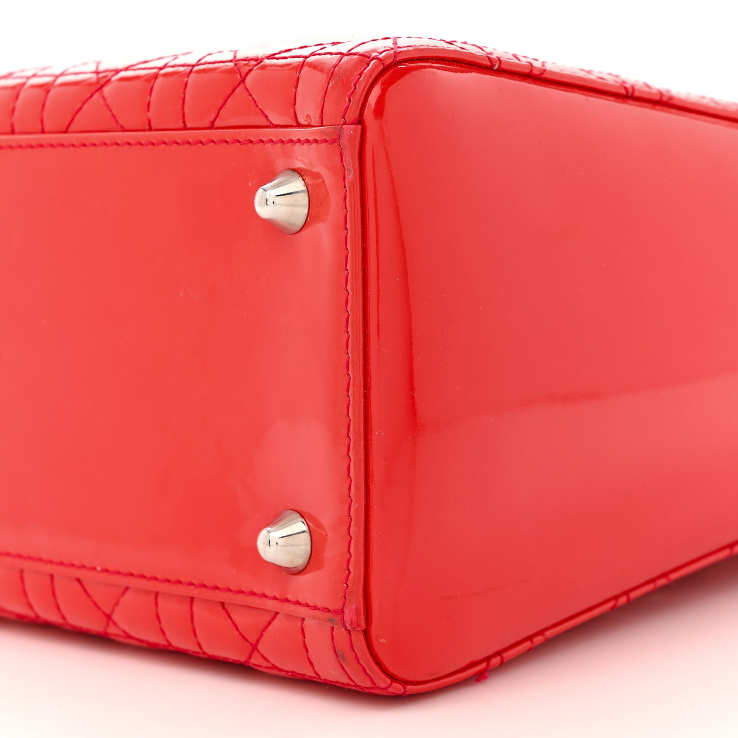 Patent Cannage Large Lady Dior Fuchsia