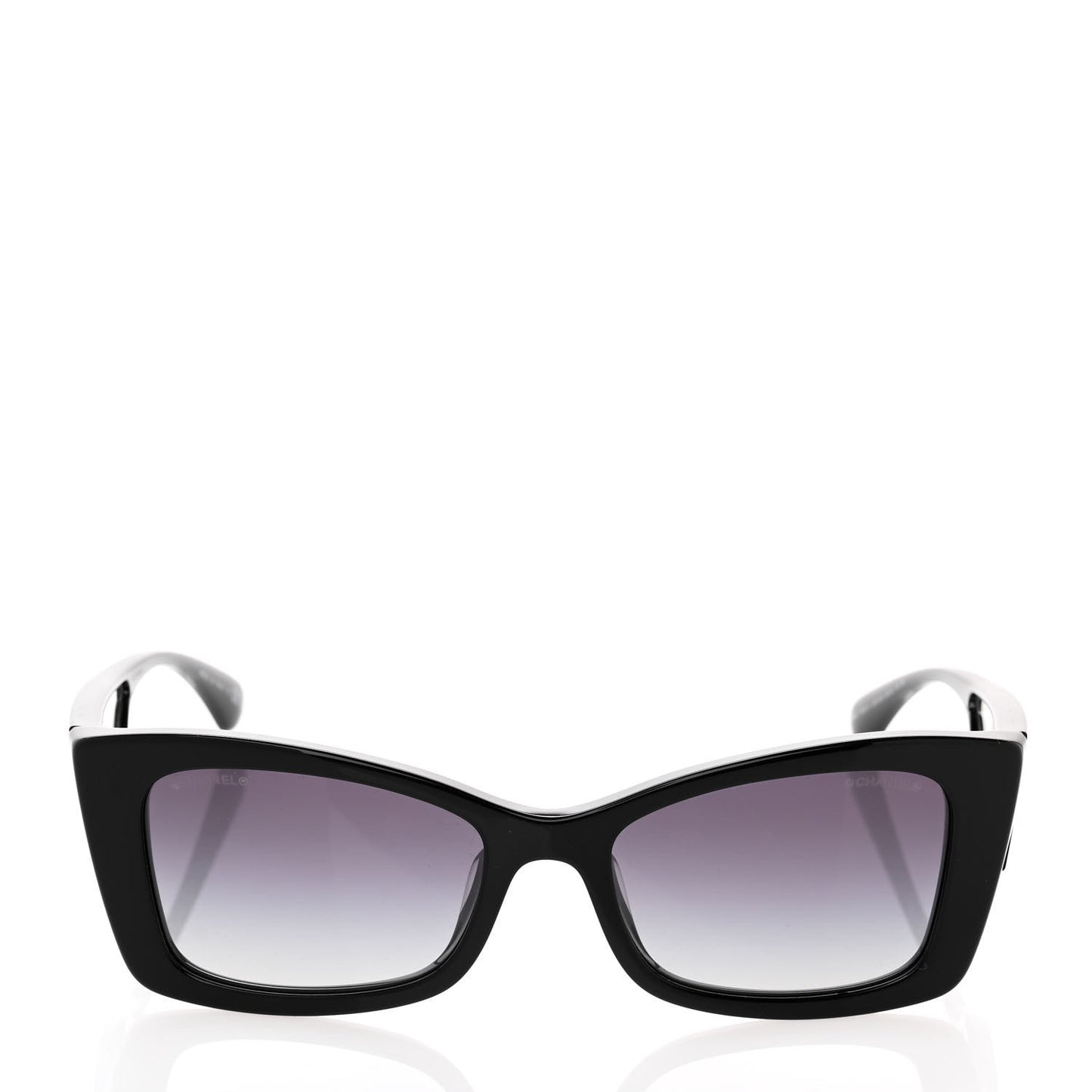 Acetate CC Rectangle Sunglasses 5430-A Black