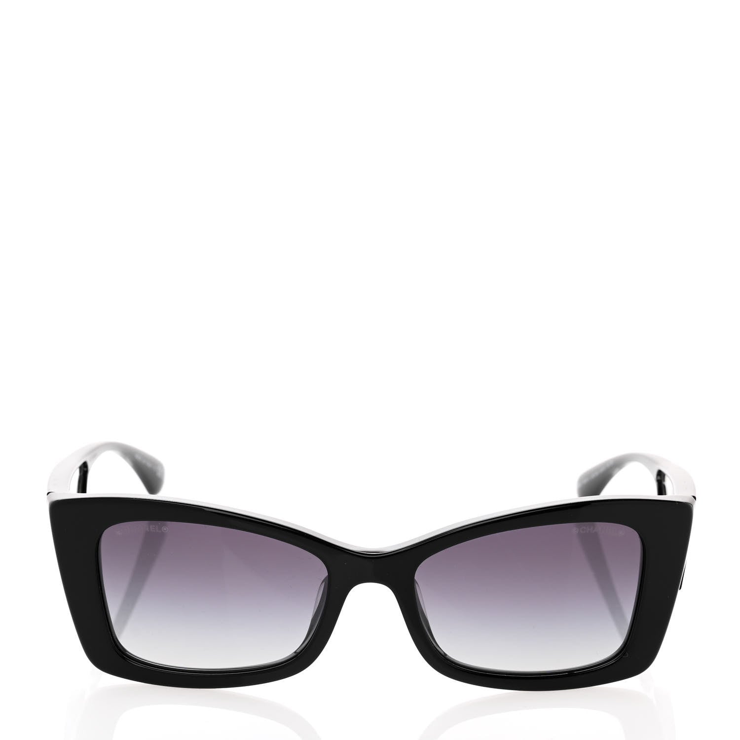 Chanel Acetate CC Rectangle Sunglasses 5430-A Black 2 of 8