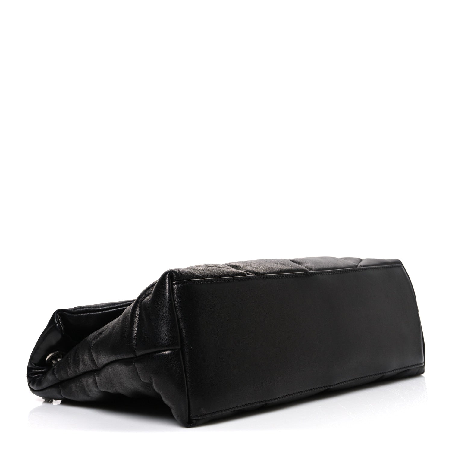 Saint Laurent Lambskin Quilted Medium Loulou Puffer Monogram Chain Satchel Black 4 of 10