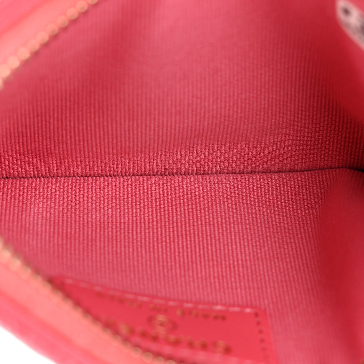 Chanel Caviar Quilted Flap Zip Card Holder Dark Pink 5 of 10