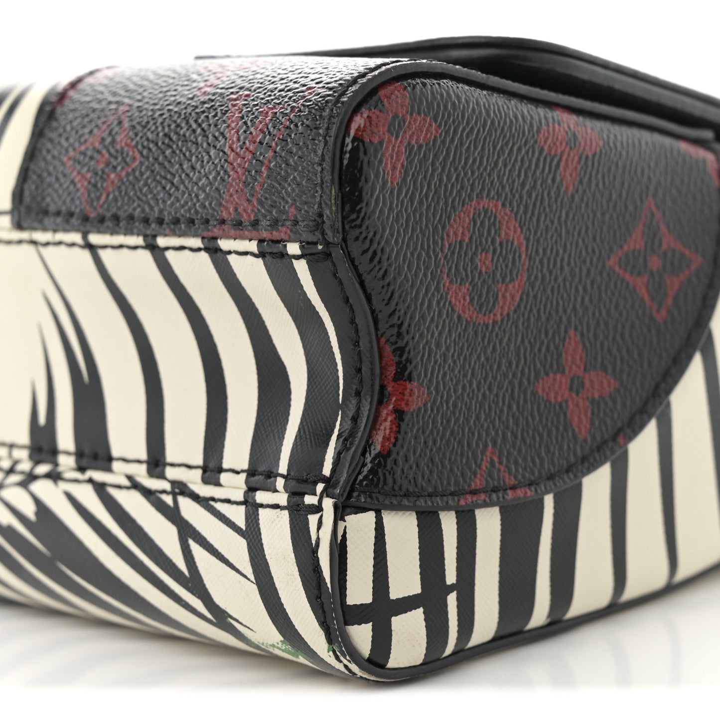 Monogram Infrarouge Palm Twist Shoulder Bag MM Black White