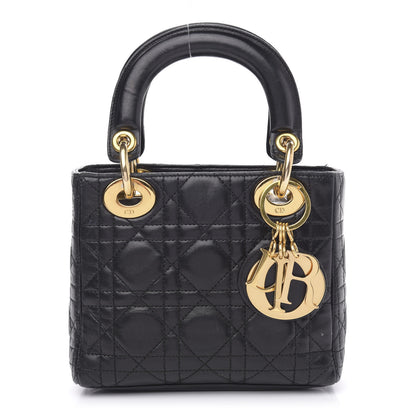 Christian Dior Lambskin Cannage Mini Lady Dior Black 1 of 13