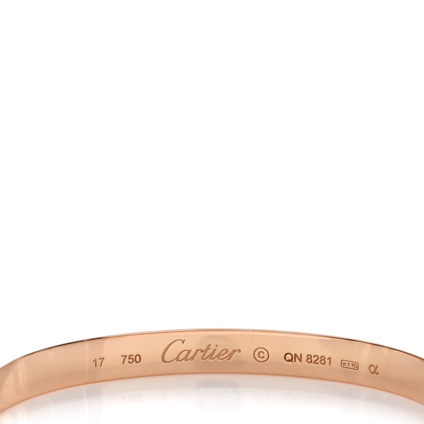 18K Pink Gold LOVE Bracelet 17