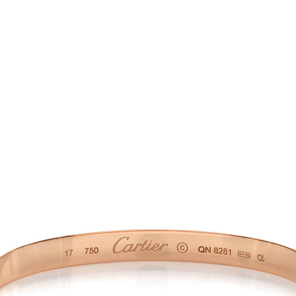 Cartier 18K Pink Gold LOVE Bracelet 17 4 of 5