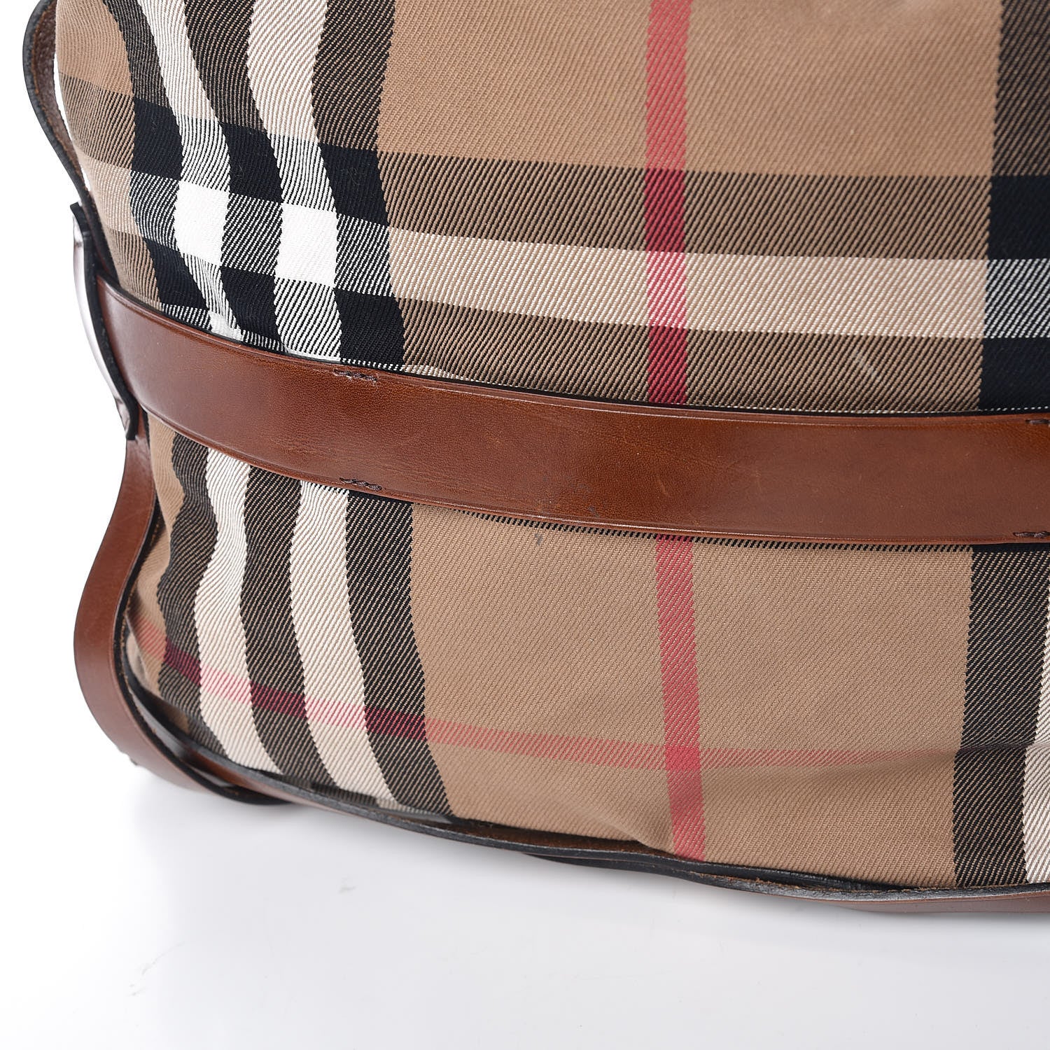 Burberry House Check Bridle Calfskin Medium Gosford Hobo Dark Tan 19 of 20