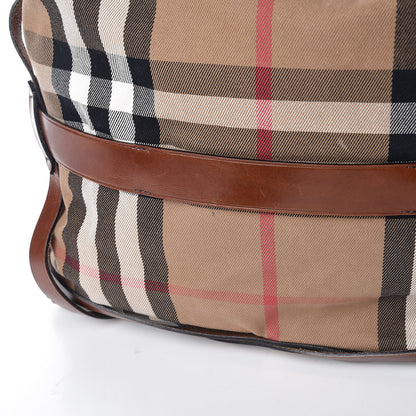 Burberry House Check Bridle Calfskin Medium Gosford Hobo Dark Tan 19 of 20