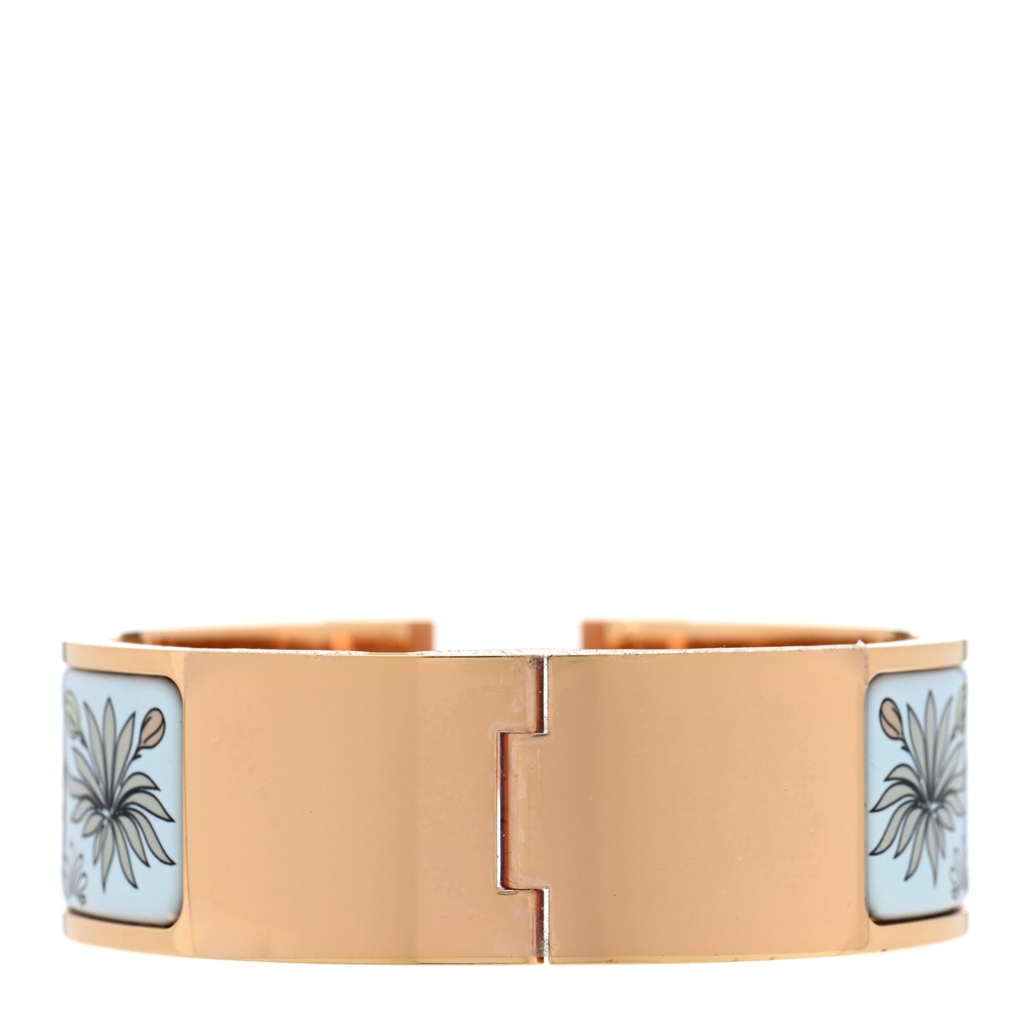 Enamel Printed Leopards Wide Clic Clac H Bracelet PM Songe Pastel
