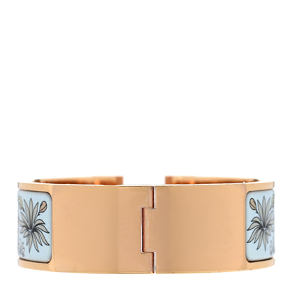 Hermes Enamel Printed Leopards Wide Clic Clac H Bracelet PM Songe Pastel 3 of 5
