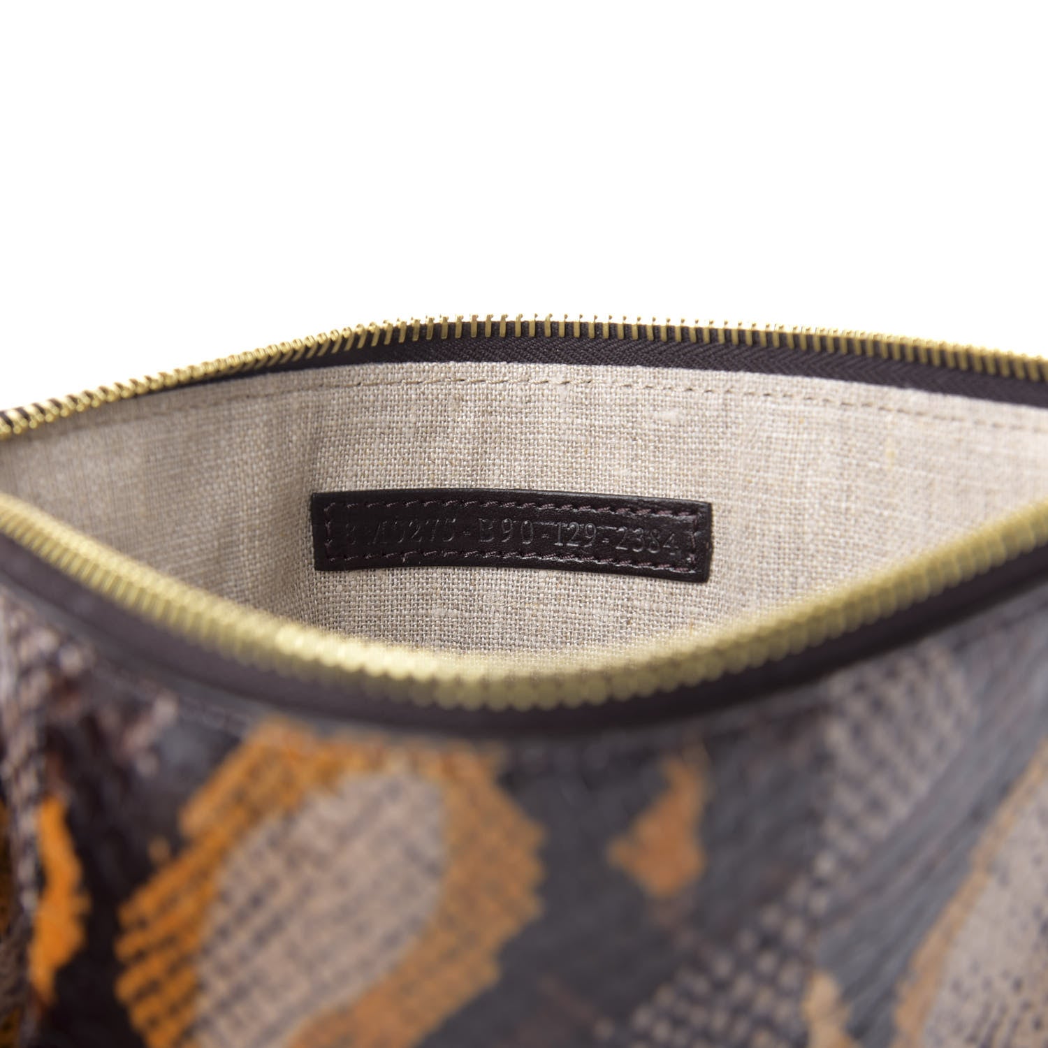 Fendi Elaphe Pouch Beige Grano 7 of 9