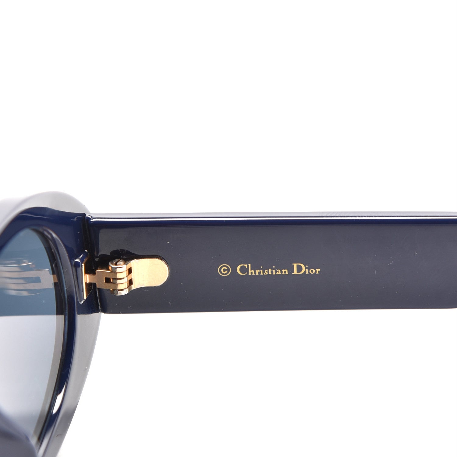 Christian Dior Acetate Oblique Oval Sunglasses Navy 4 of 7