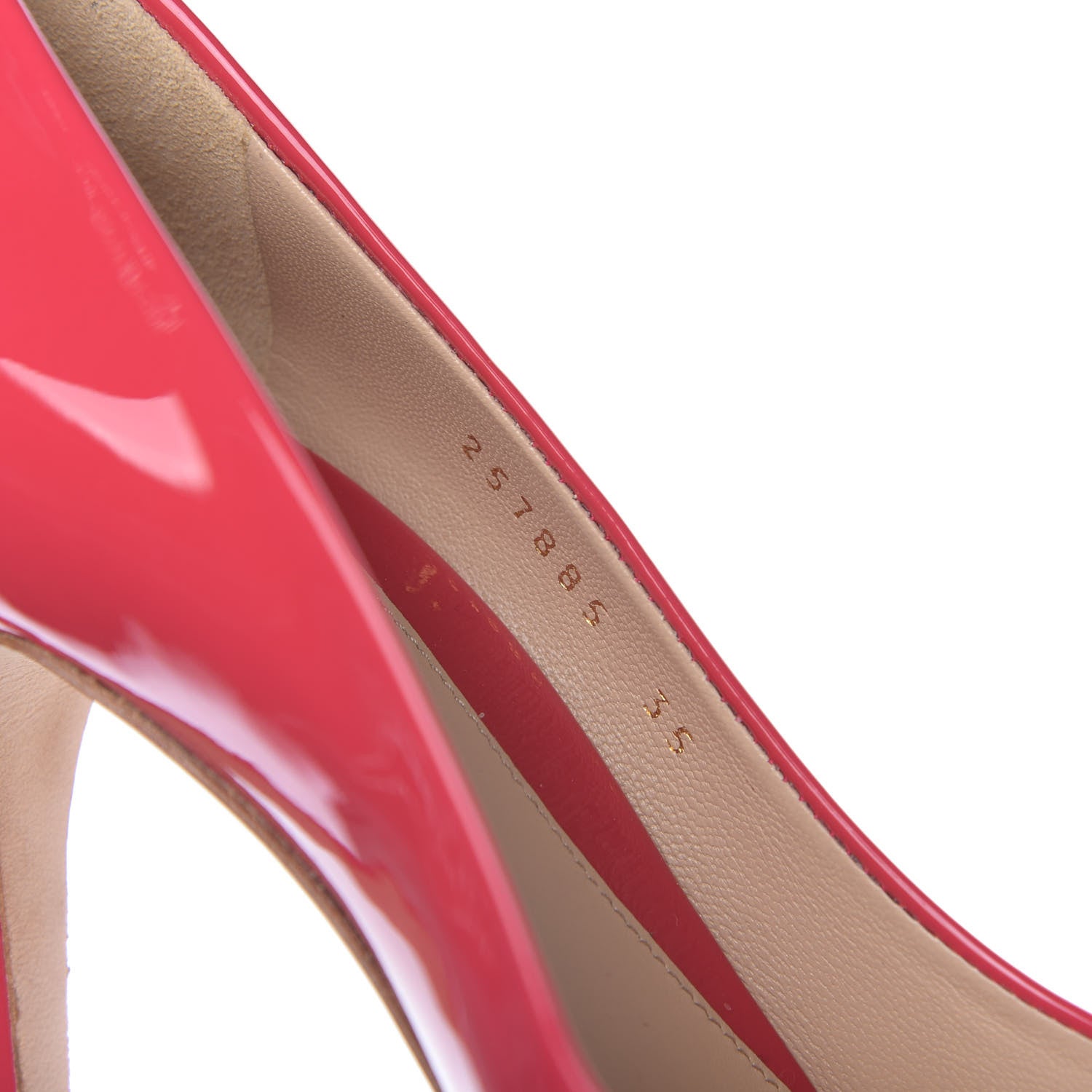 Gucci Patent Horsebit Peep Toe Pumps 35 Pink 8 of 11