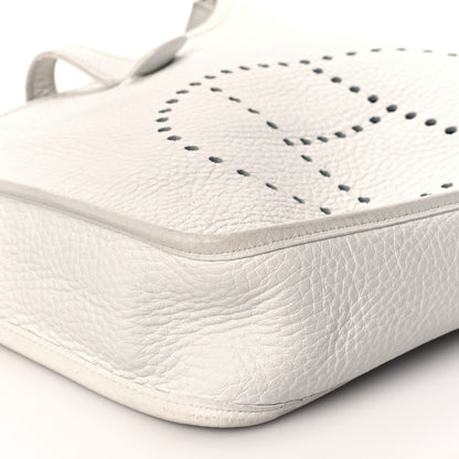 Hermes Taurillon Clemence Evelyne PM White 8 of 14