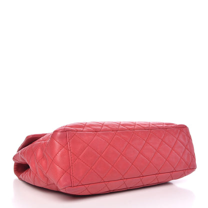 Chanel Washed Caviar Quilted Maxi Single Flap Fuchsia 4 of 9