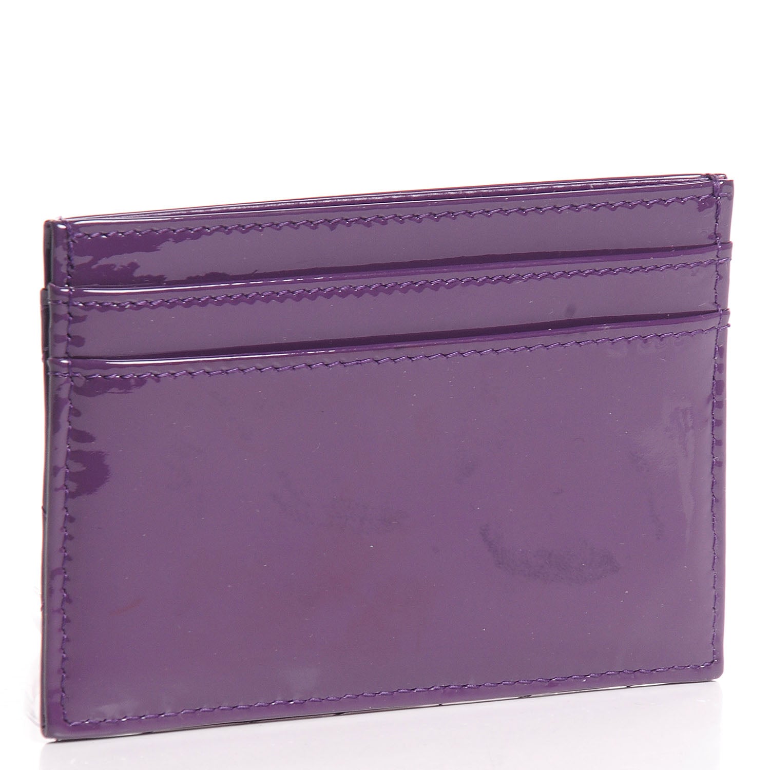 Chanel Brilliant Patent Card Holder Purple 3 of 8