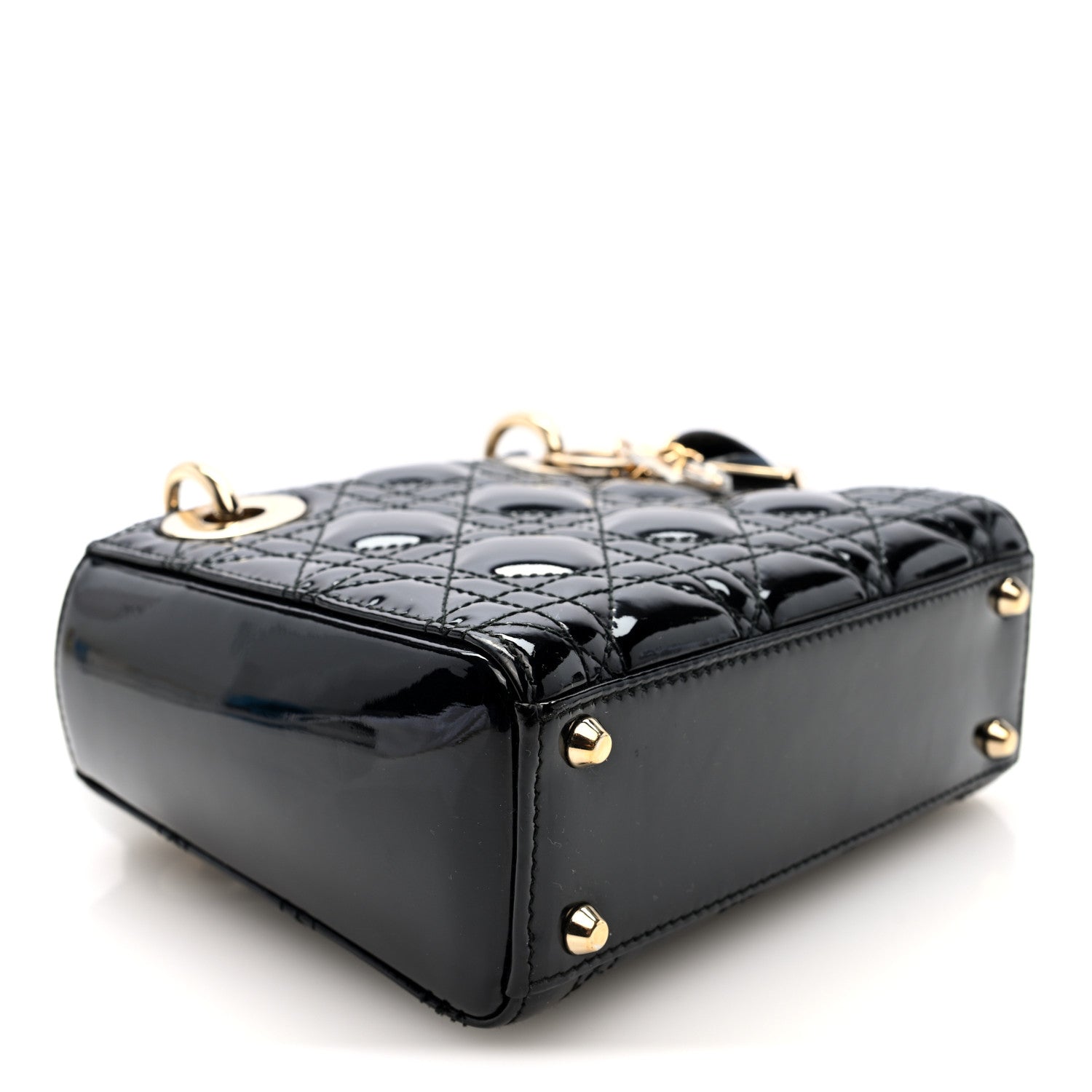 Christian Dior Patent Cannage Mini Lady Dior Black 4 of 9
