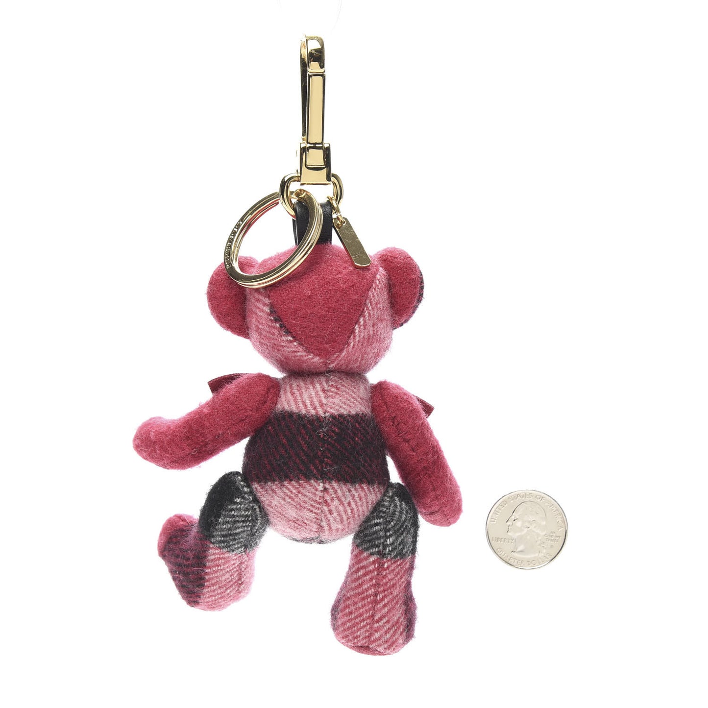 Cashmere Check Thomas Bear Charm Blush Pink