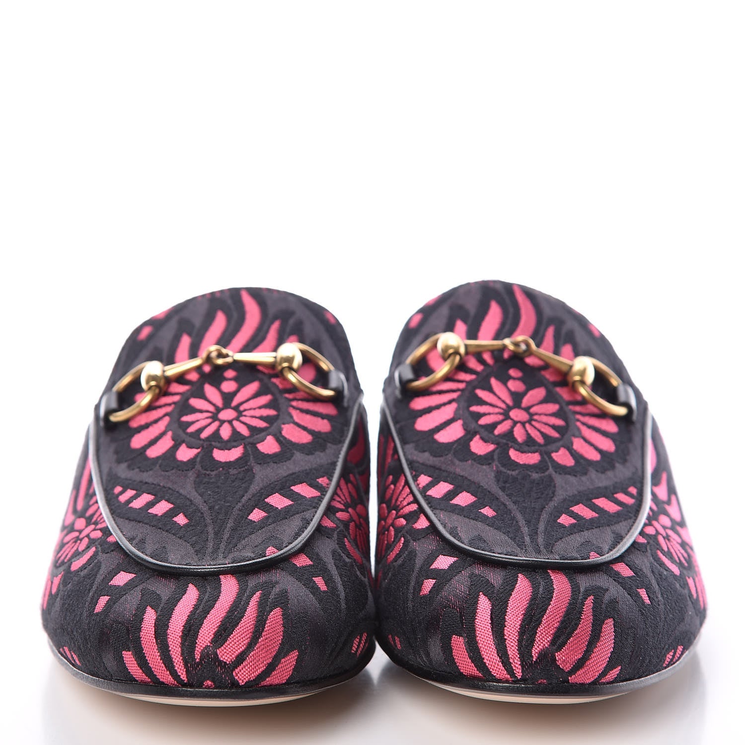 Gucci Jacquard Floral Womens Princetown Slippers 36 Pink 2 of 8