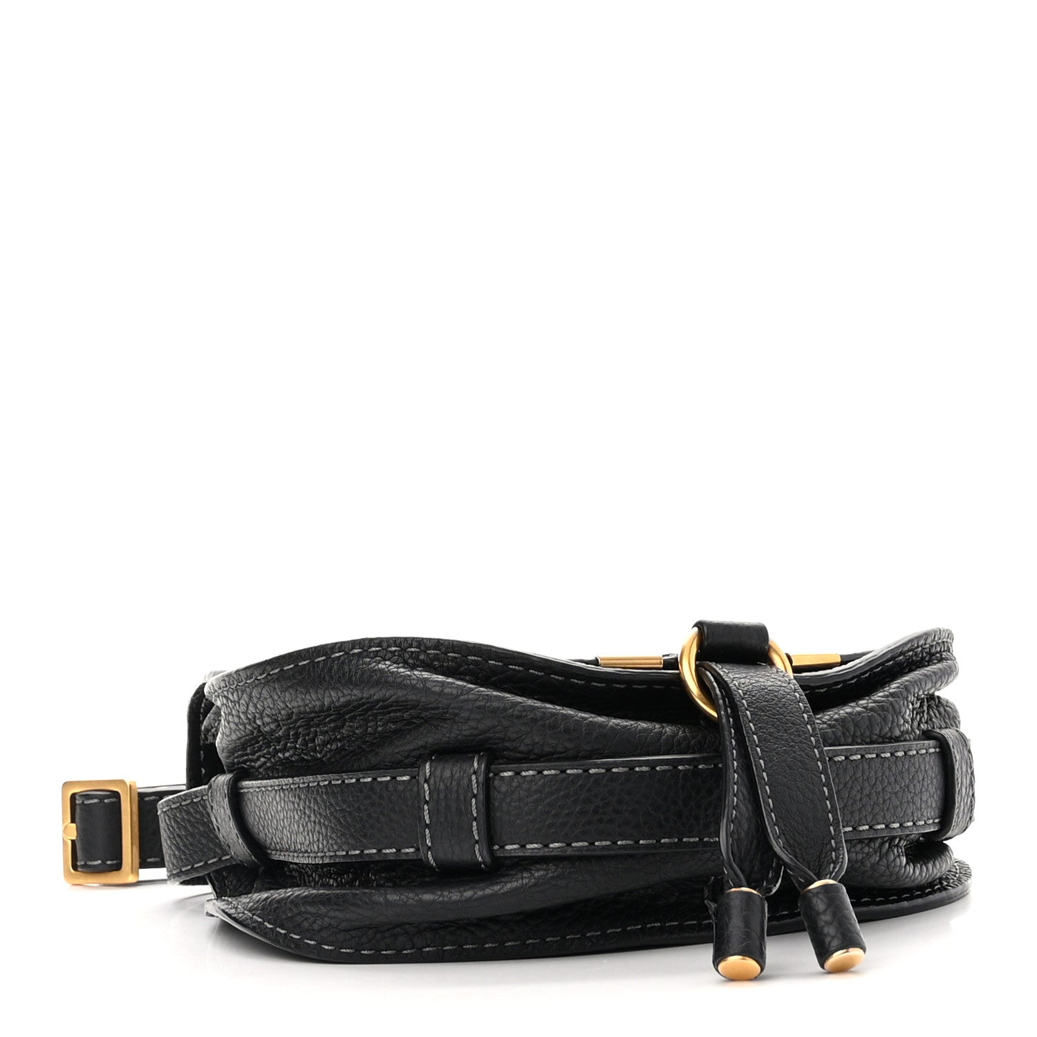 Chloe Calfskin Mini Marcie Round Crossbody Bag Black 4 of 10