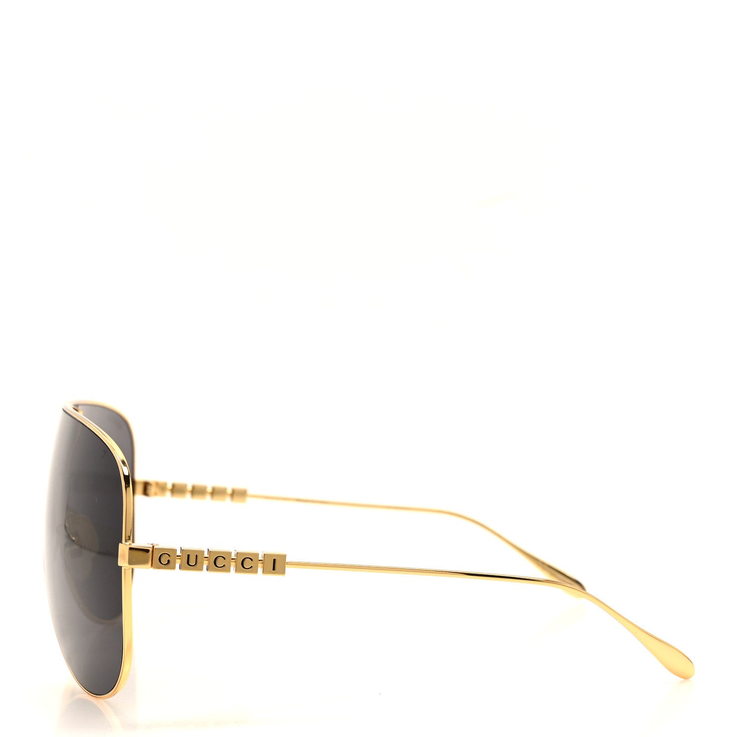 Gucci Metal Mask Sunglasses GG1436S Grey Gold 3 of 8